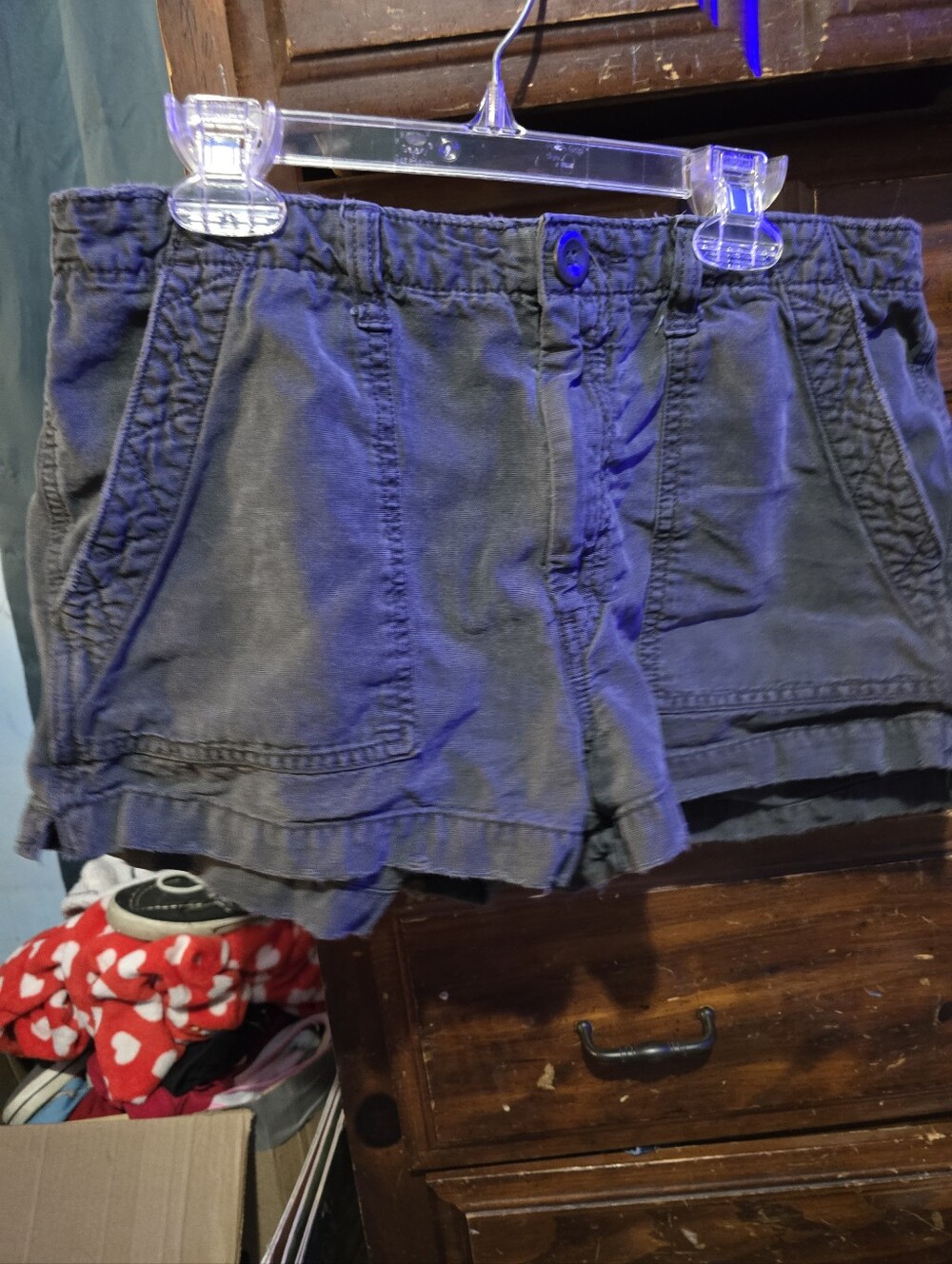 !!.  Ladies M  Casual Drawstring Waist Shorts - Gray